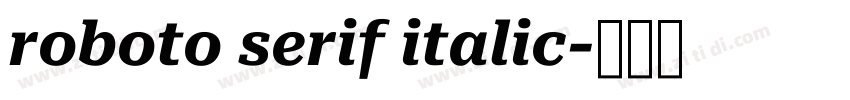 roboto serif italic字体转换